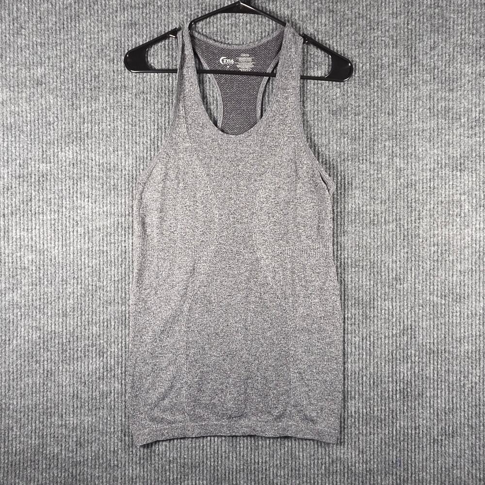 Zyia Active Gray Racerback Tank Womens M Athletic Workout Top